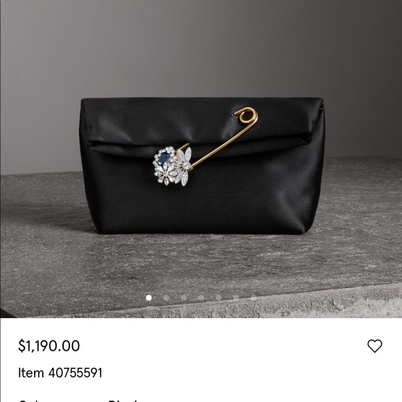 Burberry Handbags - NWT Burberry Satin Pin Clutch